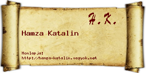 Hamza Katalin névjegykártya
